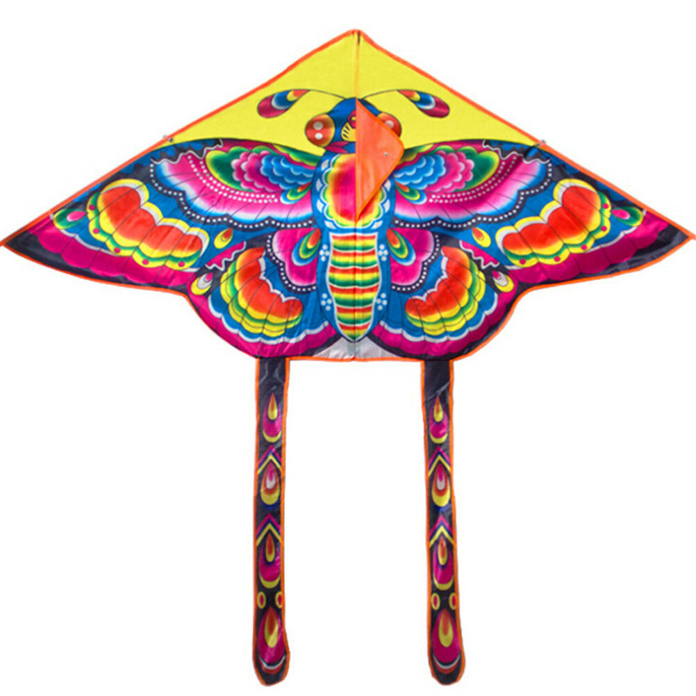 90*55cm Rainbow Butterfly Kite Outdoor Foldable Kids Kite With 50M Control Line