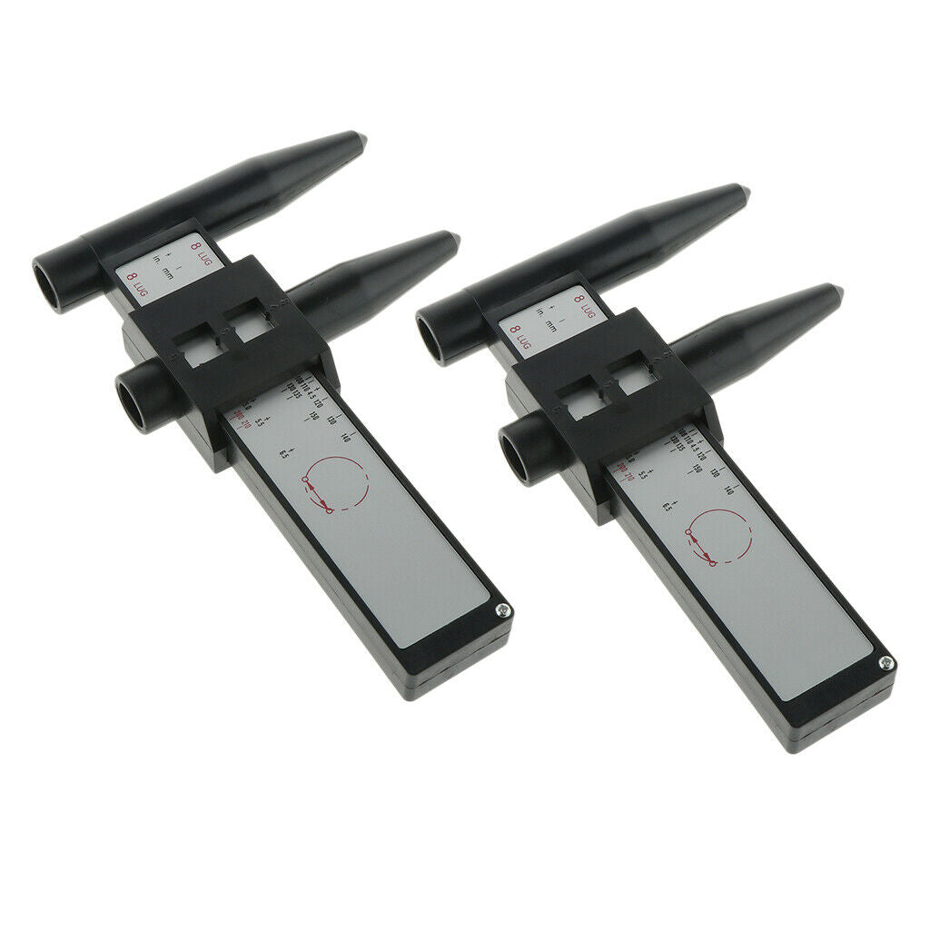 2x measuring devices rim bolt pattern sliding measuring device track 4 5 6 8 Lug