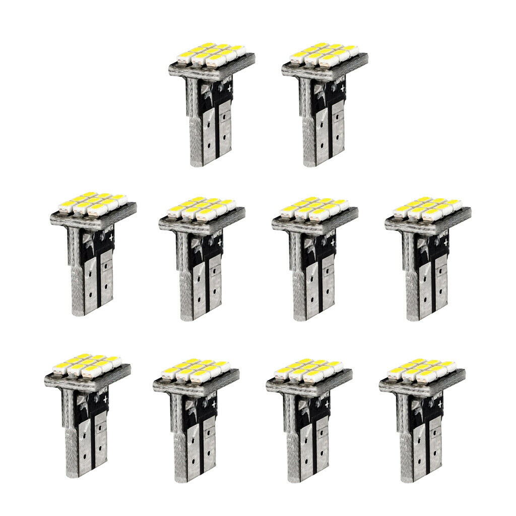 10 Pieces Universal T10 1206 12V DC LED Side Tail BrakeLights Turn Signal Bulbs