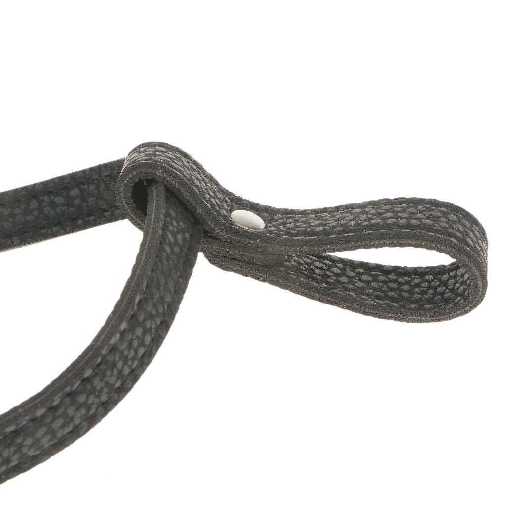 Safe Adjustable Soft Leather Dog Puppy Muzzle Basket Cage Anti-bark M Black