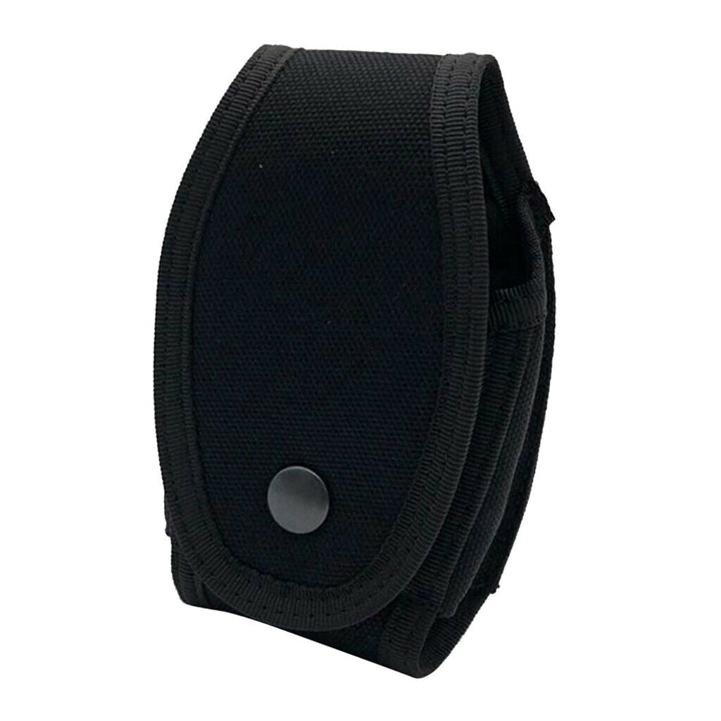 Multifunction Nylon Mini Waistbag Handcuffs Bag Handkerchief Case - Black