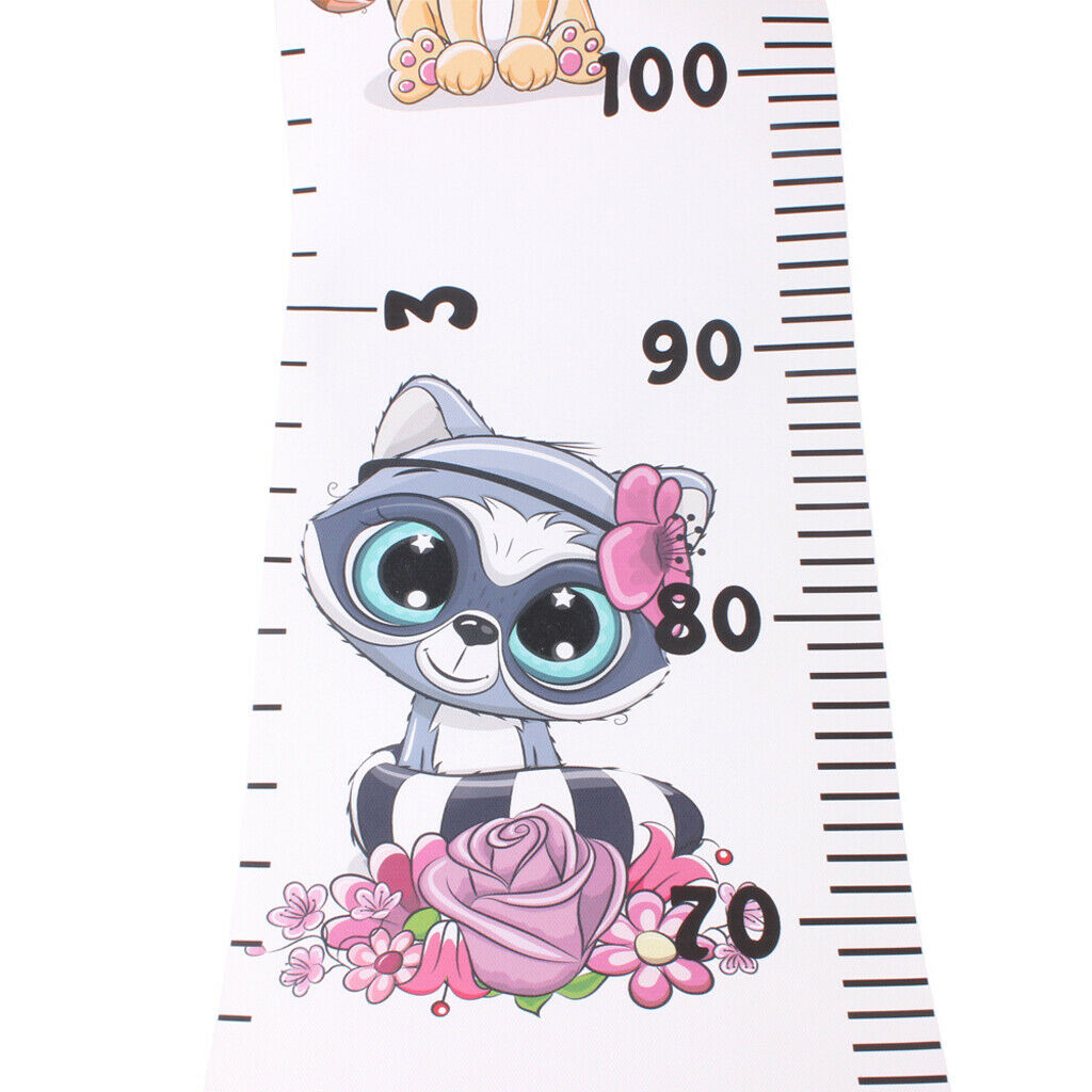 Wood Kids Baby Cartoon Height Ruler Growth Chart Wall Hanging Decoration C