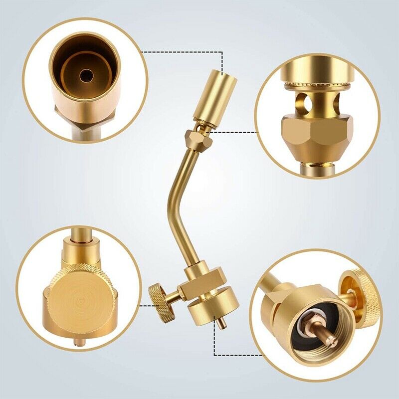 Brass Pencil Flame Propane Welding Torch Head, Start Metal Handle Torch MAPPG2Y4