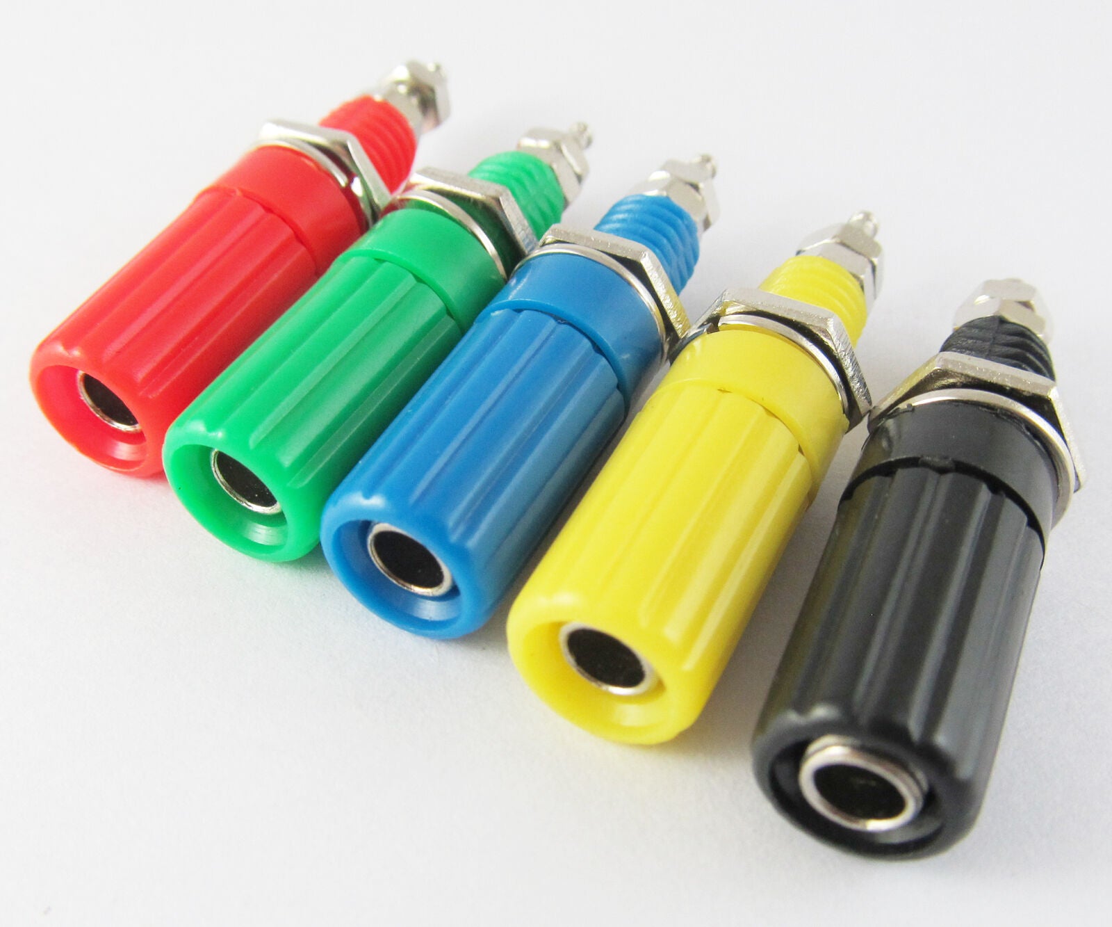 50x 5 Color Binding Post Speaker Cable 4mm Banana Plug