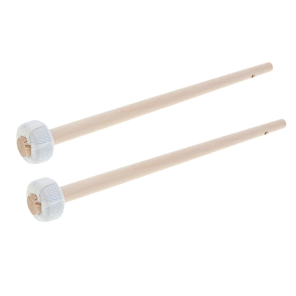 2 Pieces Small Wooden Cymbals Gong Hammer Hammer