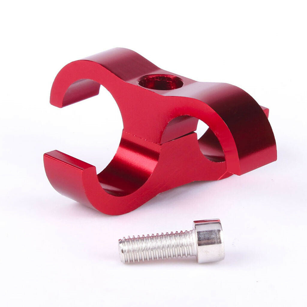 Universal Dual Fuel Hose Separator Clamp Billet Line Clamp AN8 Red