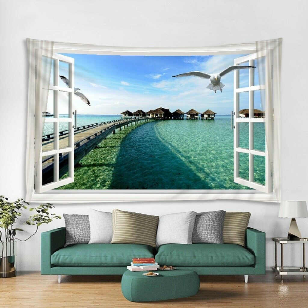 Landscape Wall Hanging Bedding Tapestry, Picnic Mat, Doormat, Yoga Rug