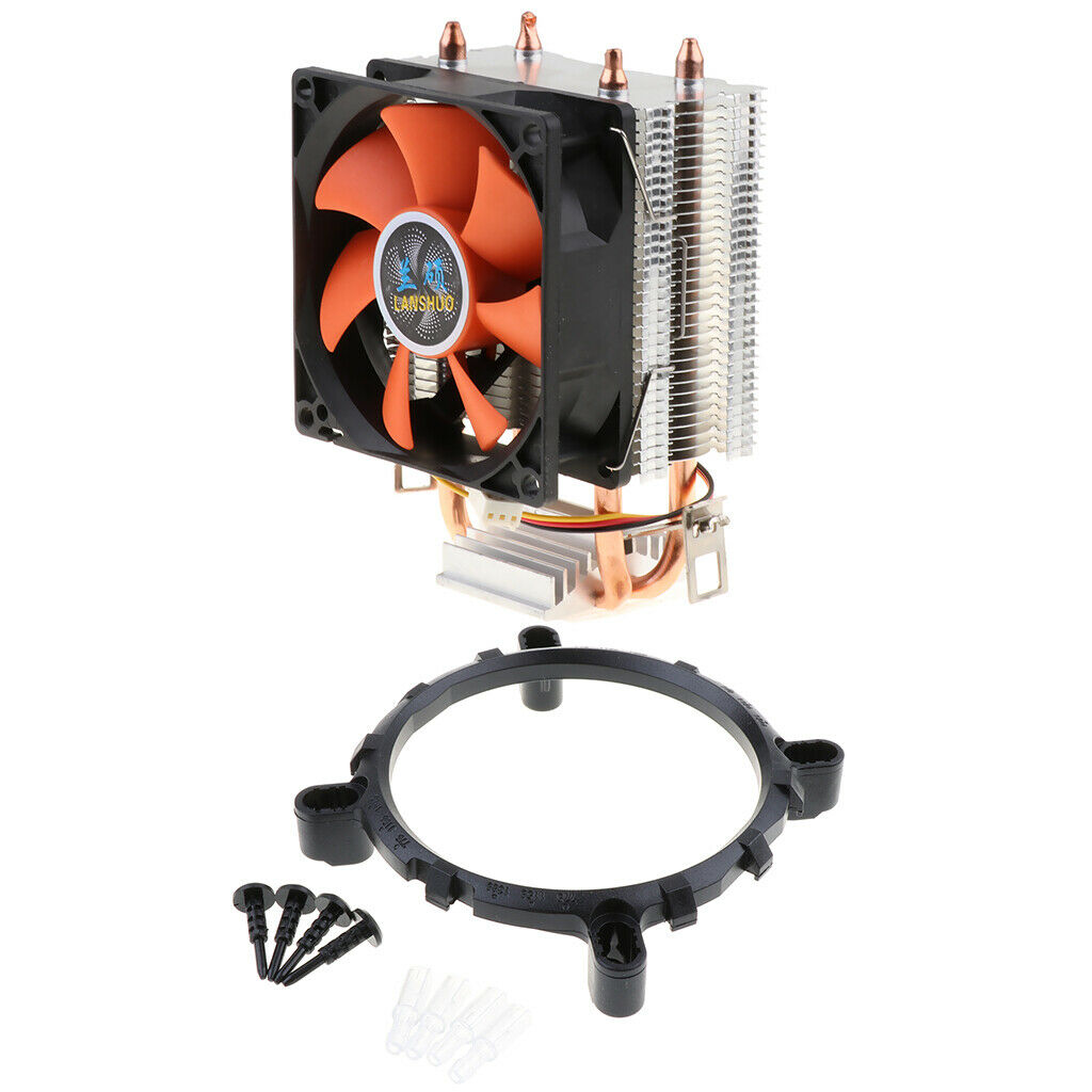 DC 12V Quiet CPU Cooler, Dual-  High Performance CPU Cooling Fan with 3