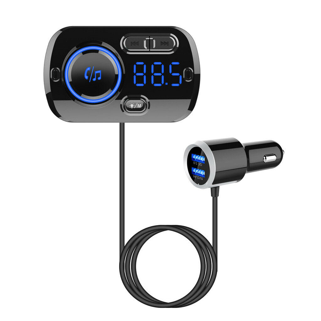 Car Wireless Bluetooth FM Transmitter MP3 2 USB Charger Adapter Kit AUX