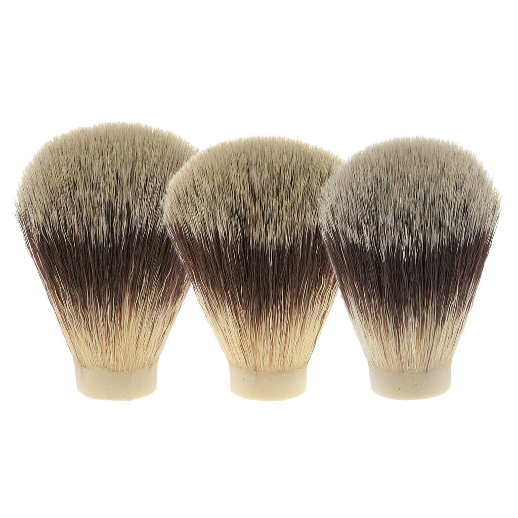 4 Pack Soft Facial Beard Shaving Brush Head Knots for Man Hair Brush Handle