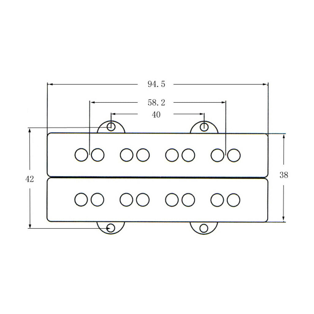 1 Set Bass Humbucker Double Coil 4 String Pickup Electric Bass Accessories