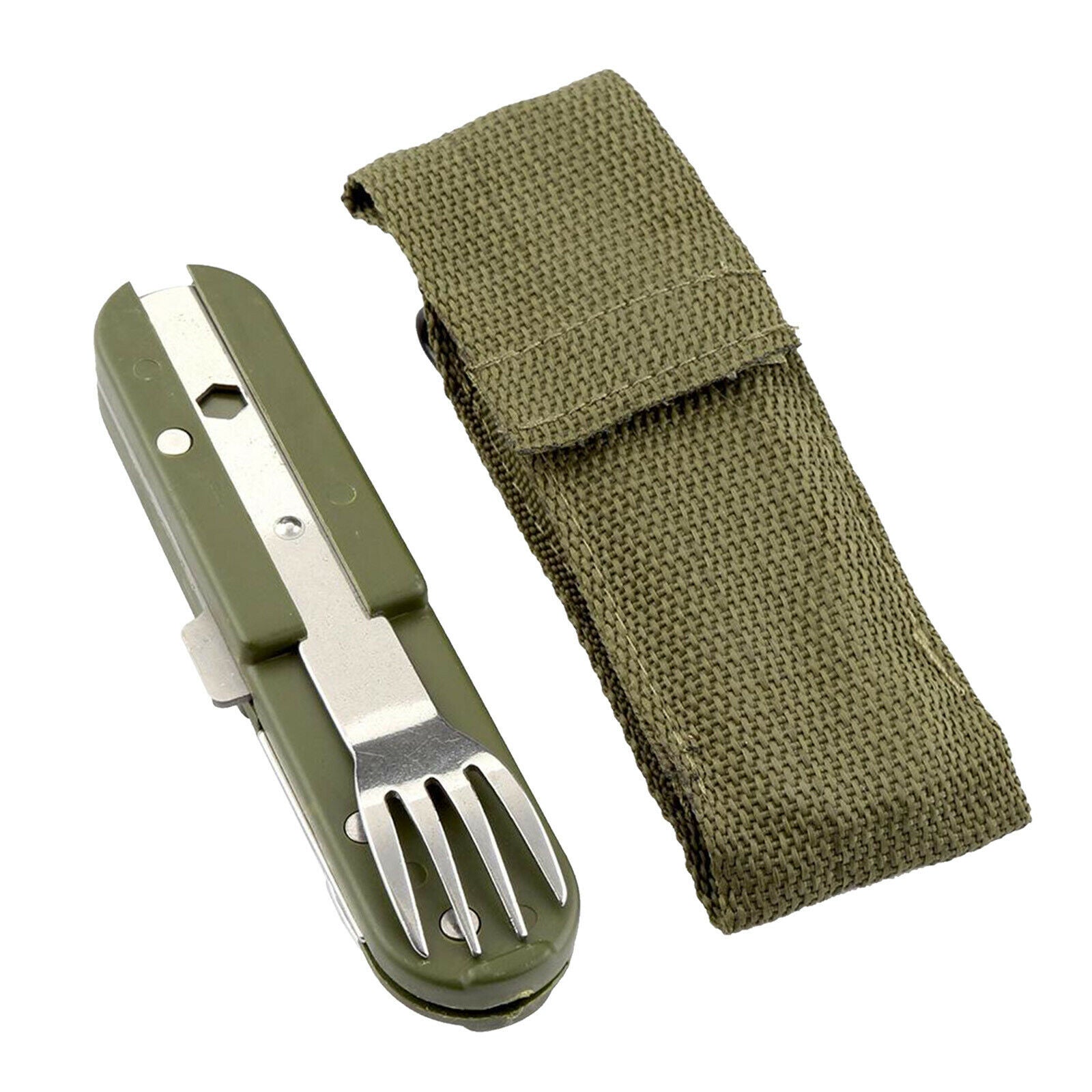 4 in 1 Multi Functional Camping Tableware Set Cookware Spoon Fork Outdoor Picnic