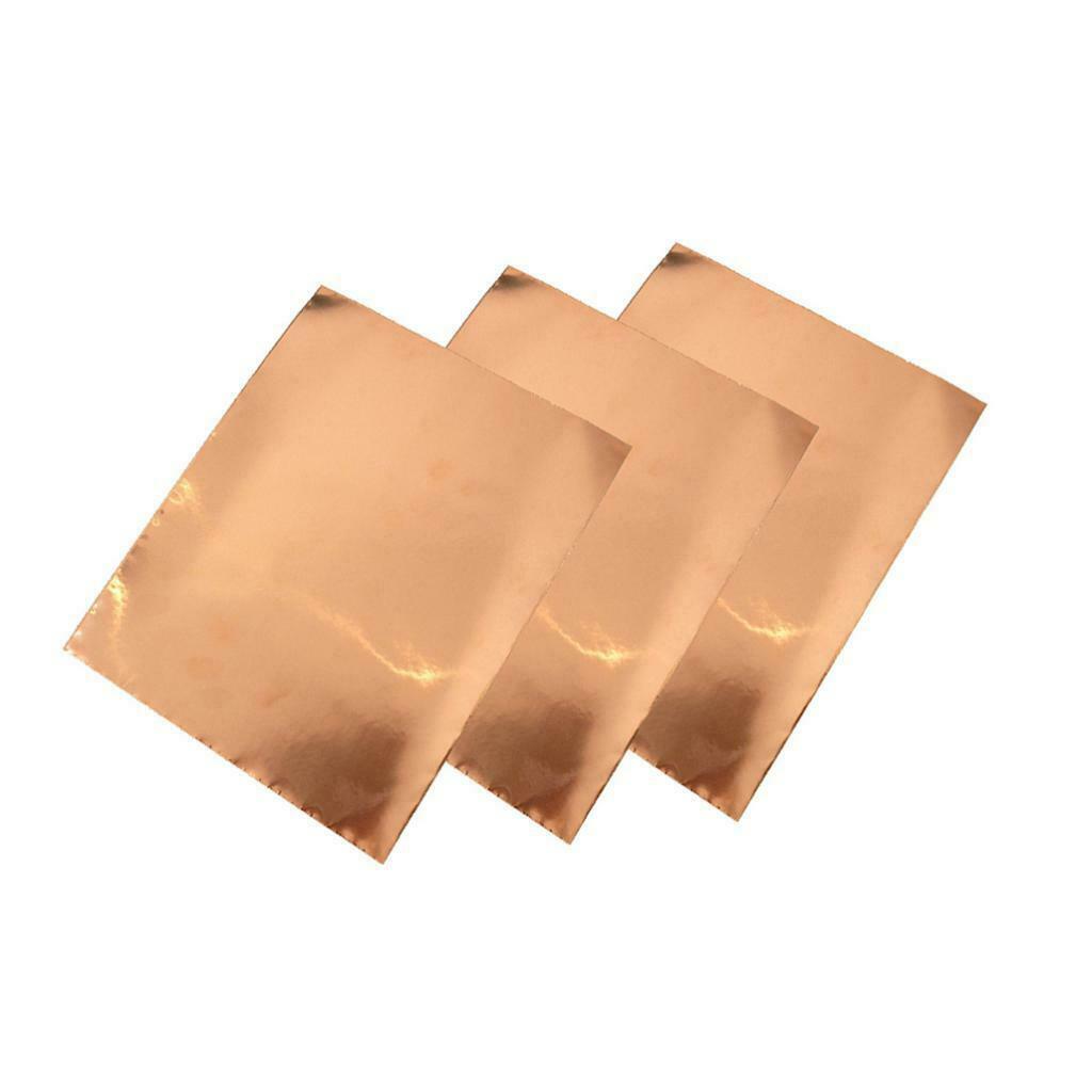 3 Pcs Guitar Copper Foil Tape Single Conductive Adhesive Sheet 30x22.5cm