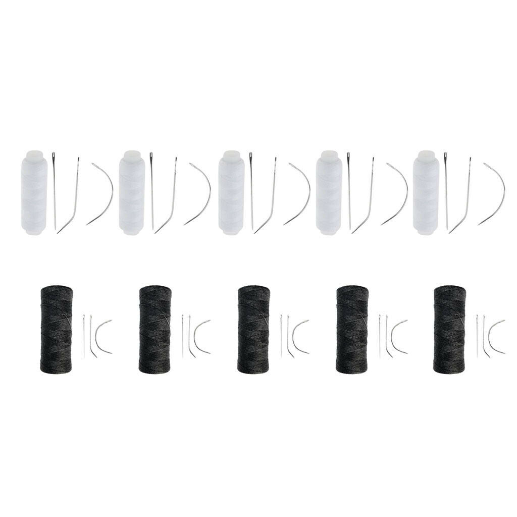 10pcs 2 Colours Professional Weaving Thread and 3 Types 30 Pieces Needles For