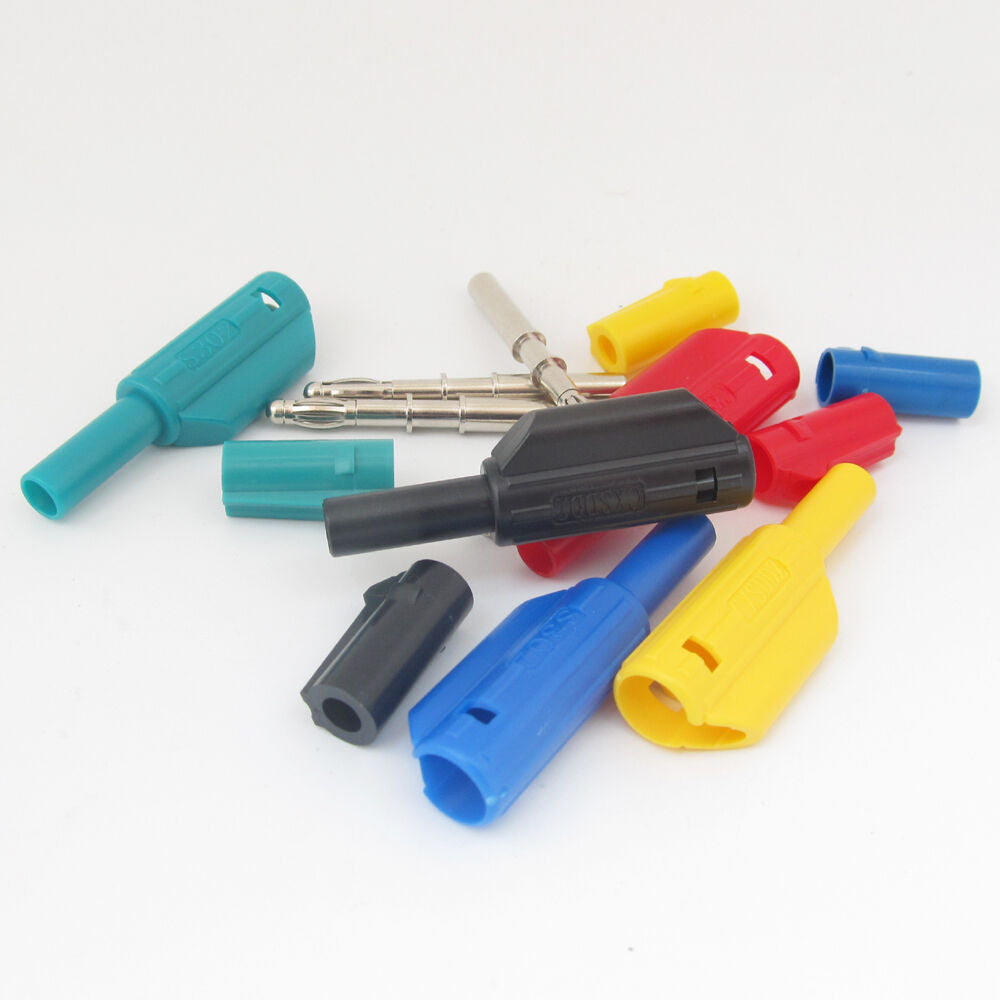 5set 3.5mm Banana Plug Hard Plastic Insulated Stackable Safety protection 5Color