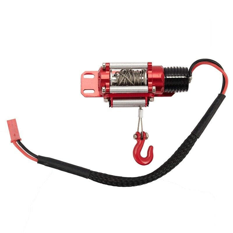 RC Car Metal Steel Wired Automatic Simulated Winch for 1/10 RC Cler Car Axial A5