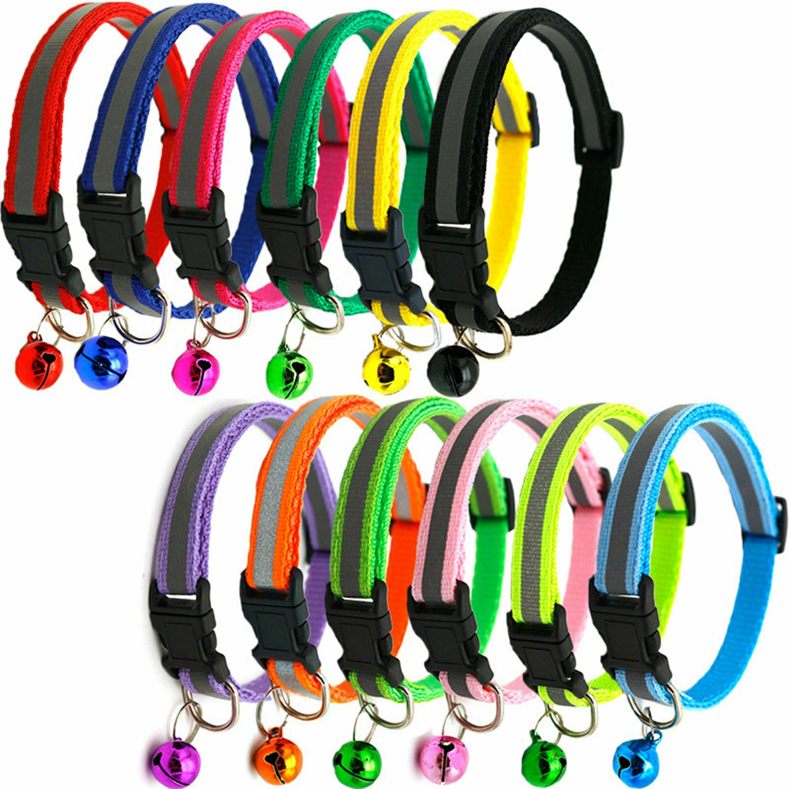 1Pcs Pet Dog Cat Luminous Collar Reflective Patch Collar Night Collars - Dark