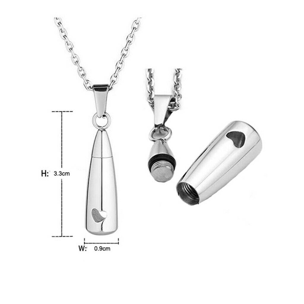Ashes Pendant Stainless Steel Cremation Jewelry for Ashes Keepsake Women
