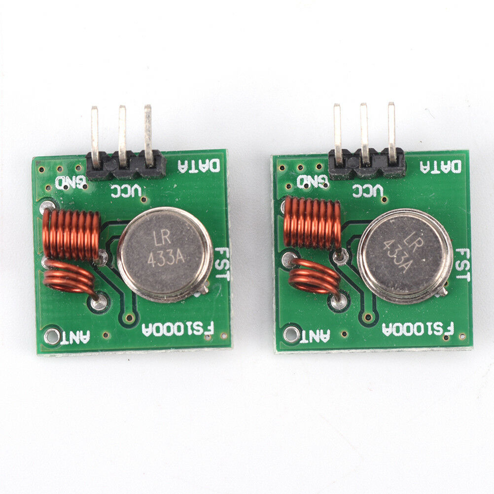 2x 433Mhz Wireless RF Transmitter Module+ Receiver Alarm Regeneration Arduino WF