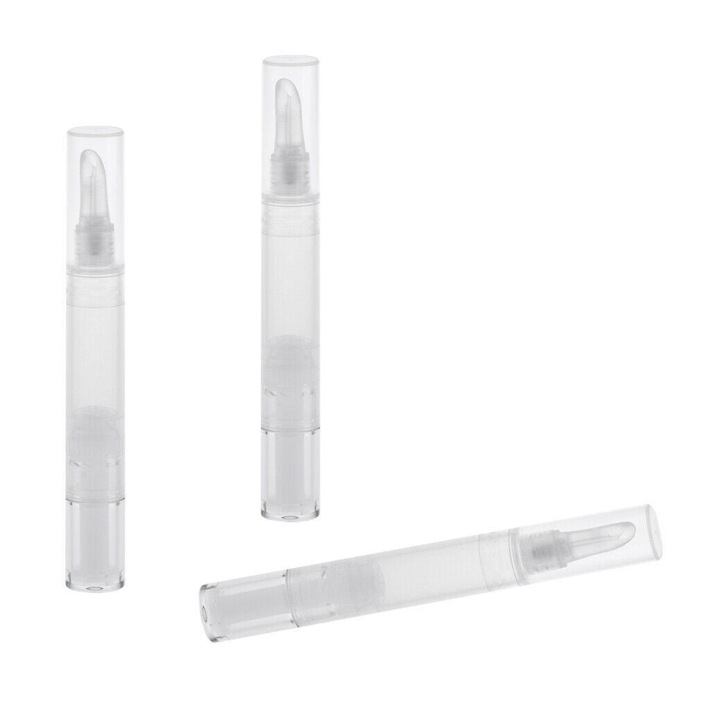 3 pcs 5ml Empty Twist Pen Silicone Applicator Lip Gloss Cosmetic Container