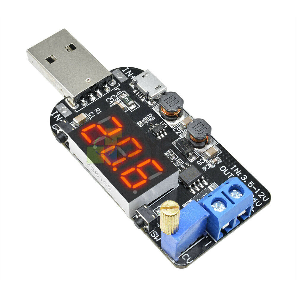 15W USB Adjustable Step Up Down Voltage Power Supply Module 5V to 1V 12V 24V