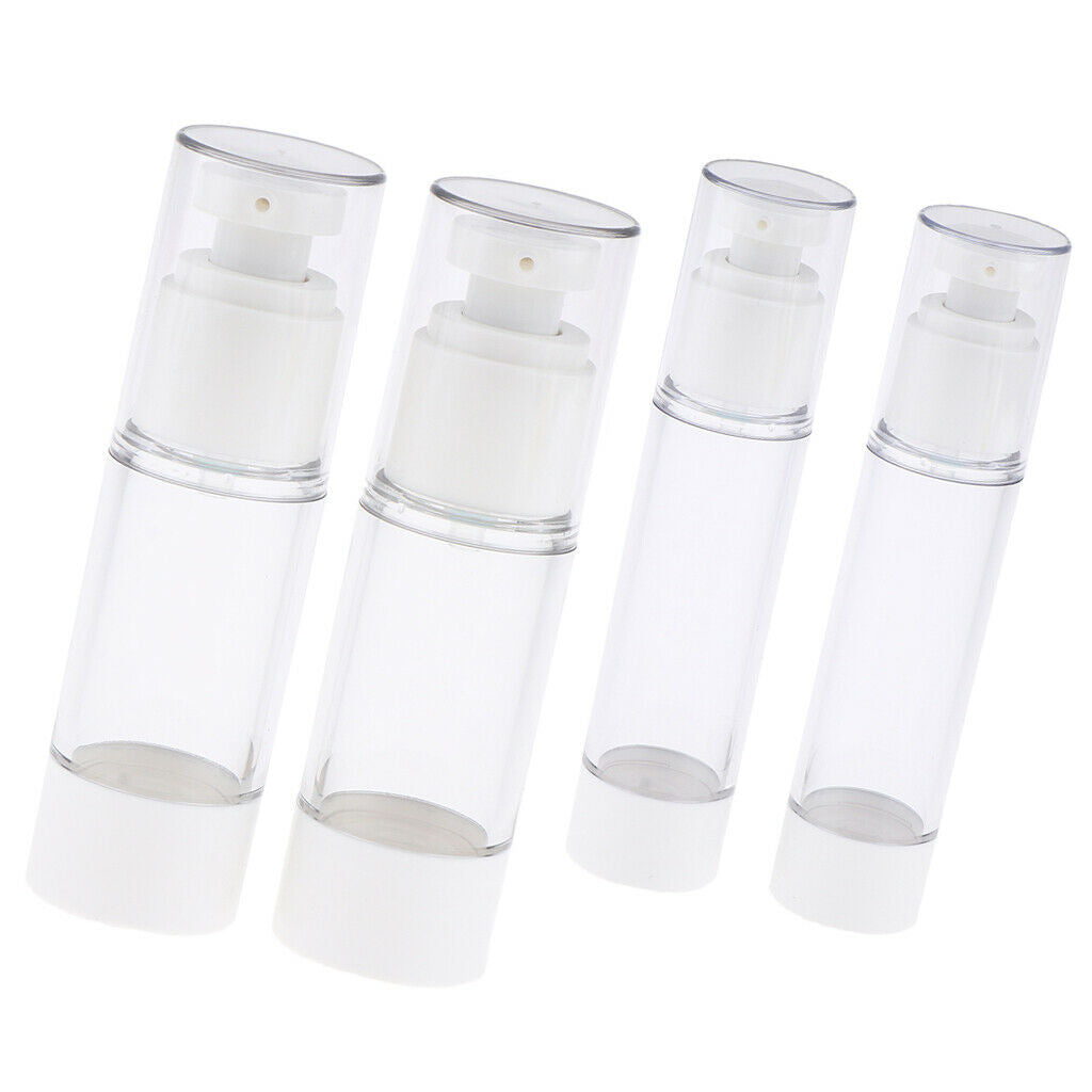 4X Empty Refillable Essence Vacuum Bottles Cosmetic Sample Container 30/50ml