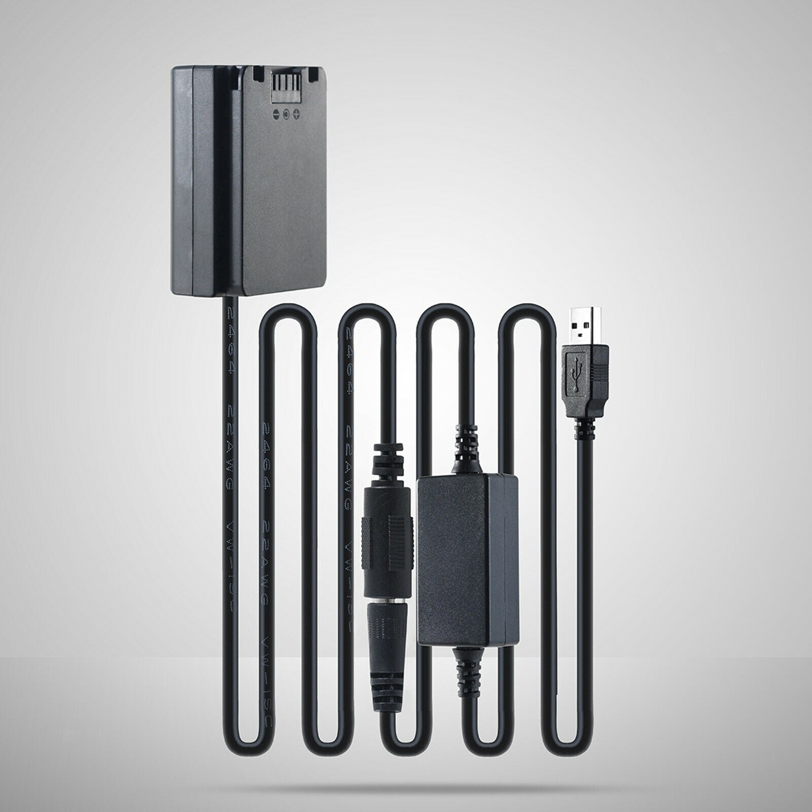 USB-DC coupler dummy battery cable for Sony A7M3 A7R3 A9 7RM3 cameras