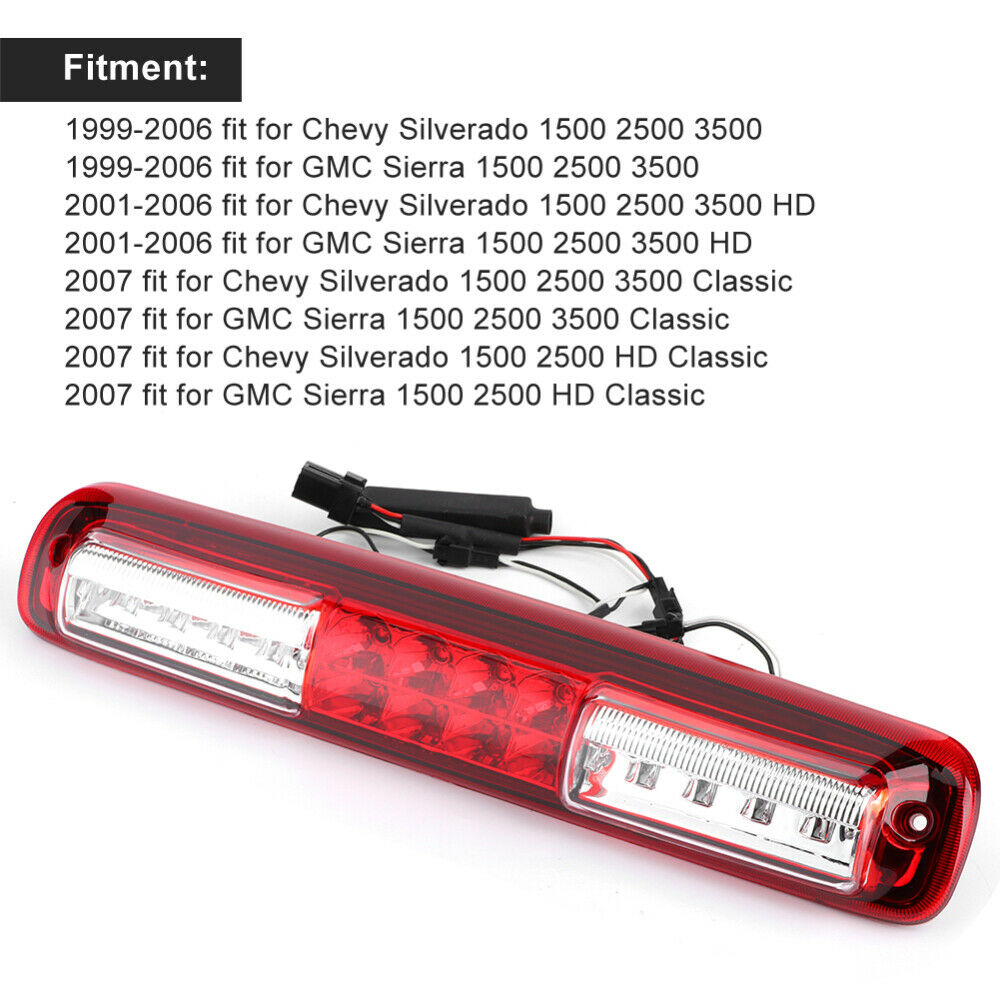 new LED Third Brake Light Rear Lamp Fit for Chevy Silverado 1500/2500/3500 99-06