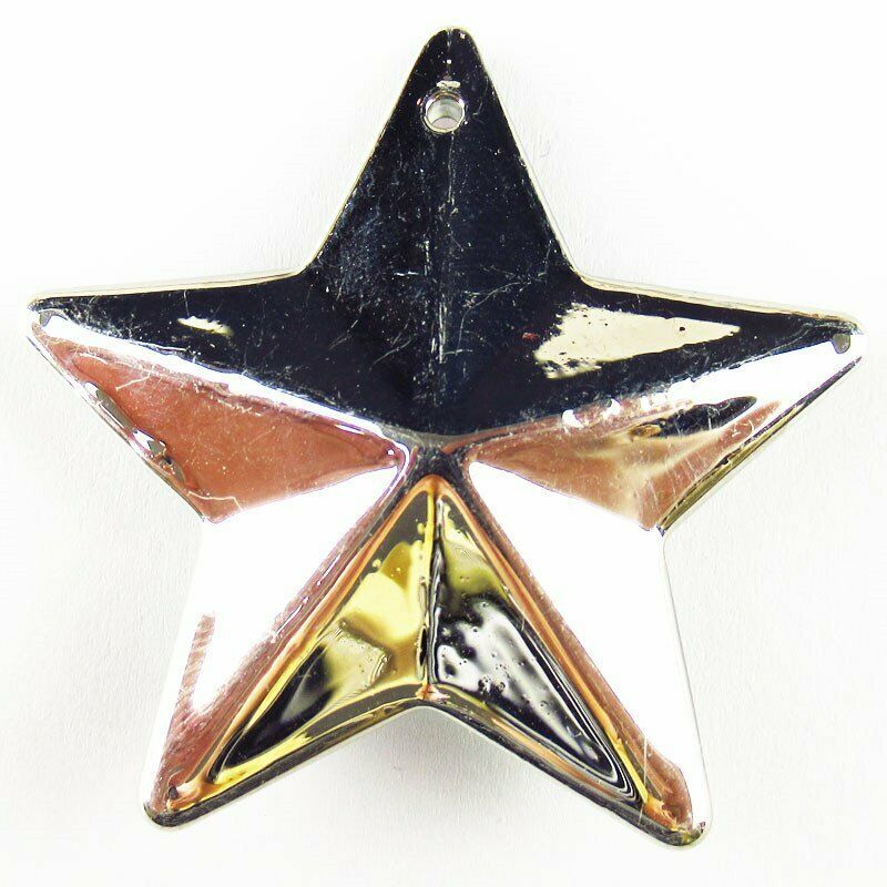 2Pcs 49x48x10mm Carved Rainbow Titanium Crystal Star Pendant Bead 25g A-331SJ