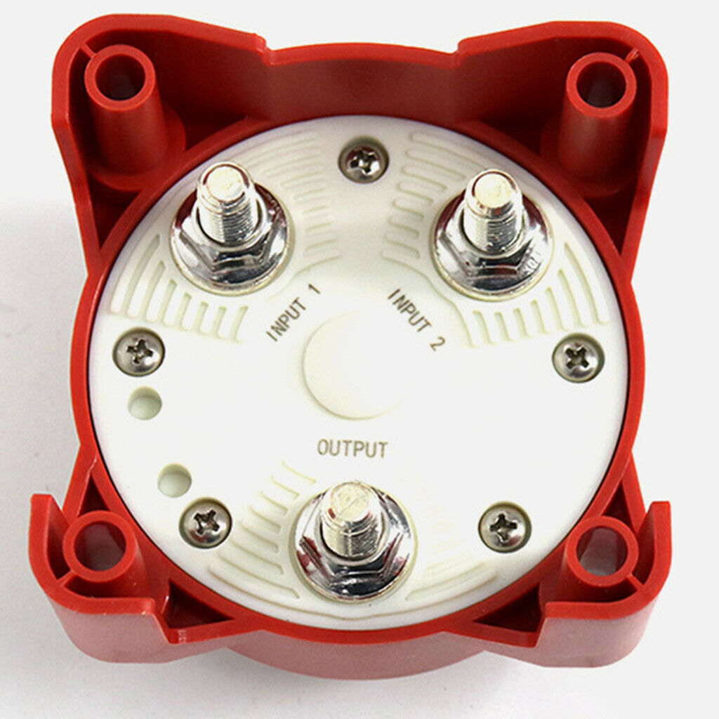 Four Gear Dual Battery Switch Selector Safety Shut Off for Boat Caravan Red