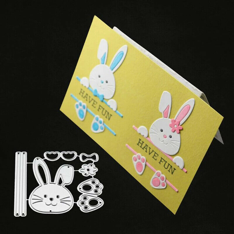 Bow Rabbit Metal Cutting Dies DIY Album Stamp Paper Card Embossing Decor .l8