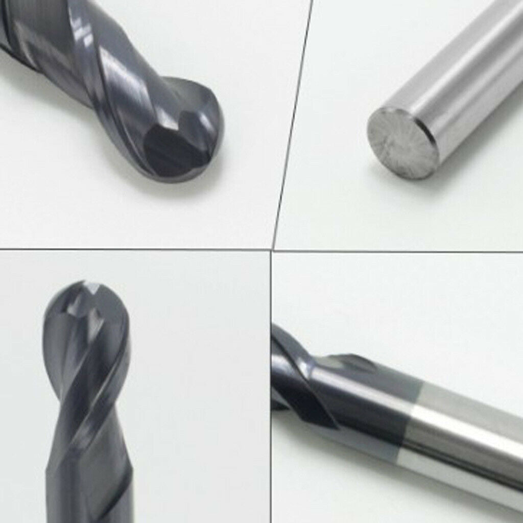 Carbide End Mills Set 6 Pieces Cutting Square CNC Milling Cutter 4 Flutes