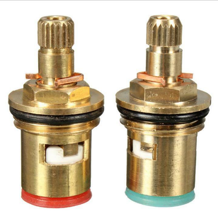 2 X Standard 1/2 Ceramic Faucet Cartridges Turn Quarter Valve Disc Inner Tap
