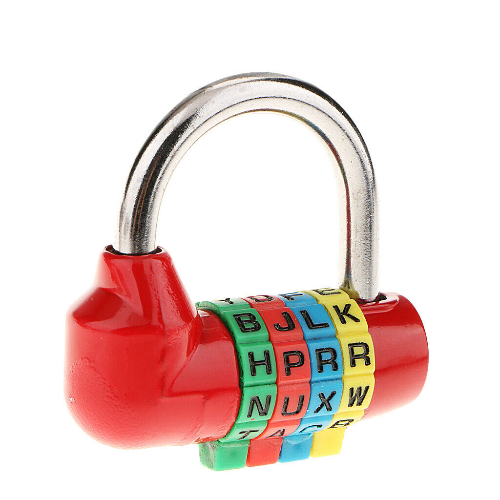2 Pack 4 Digit Dial Letter Combination Padlock Travel Luggage Suitcase Lock