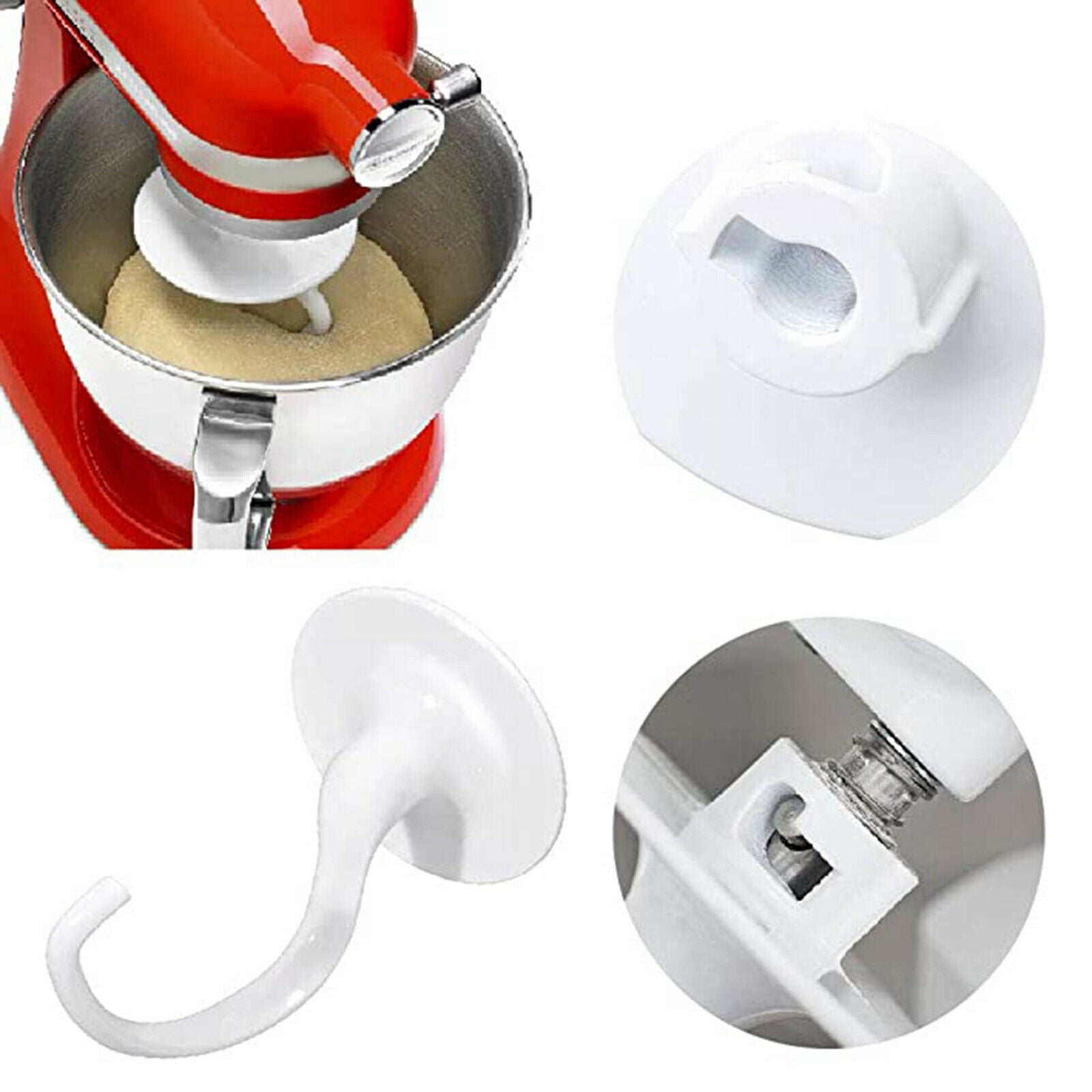 3pcs/set Mixer Replacement Flat Beater Wire Whip K45DH Dough Hook for KSM50
