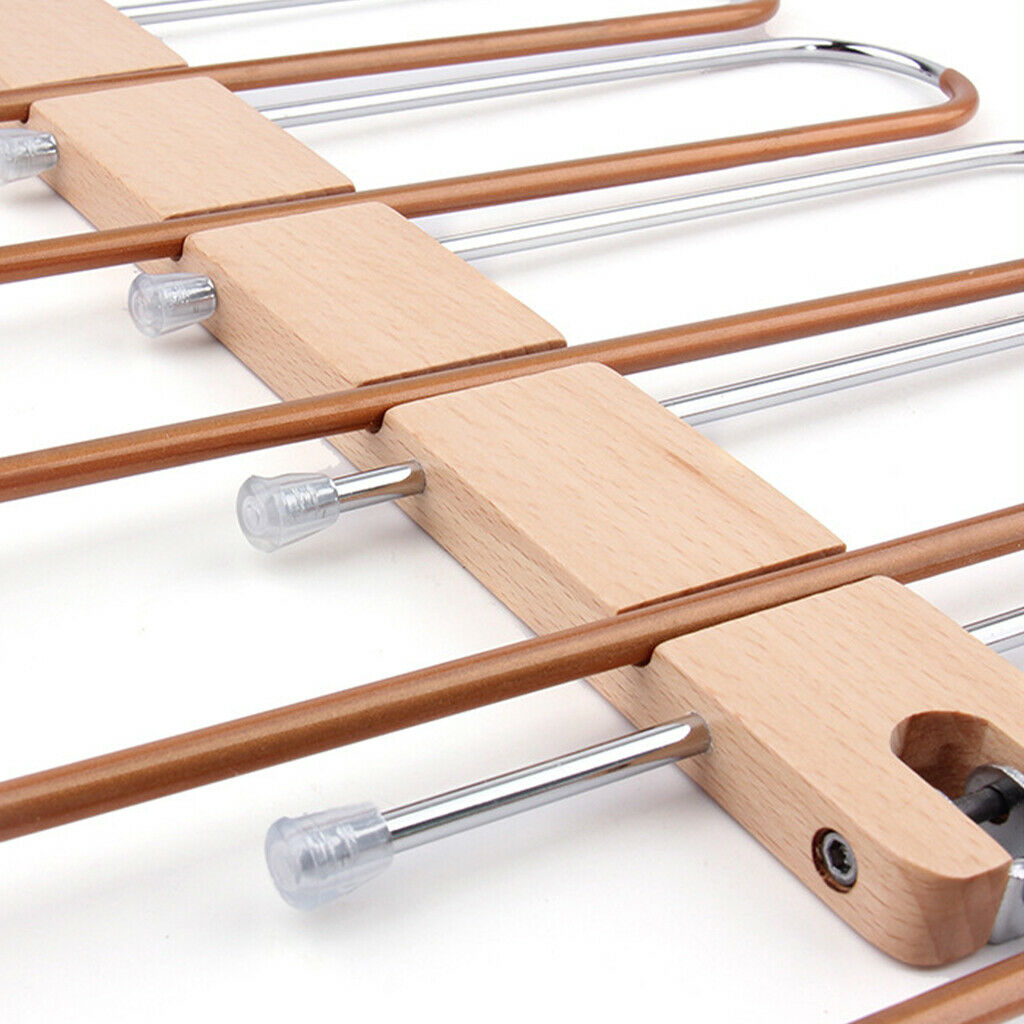 5 in 1 Pants Rack Space Saving Multi-Layer 2 Uses Wardrobe Organizer Racks