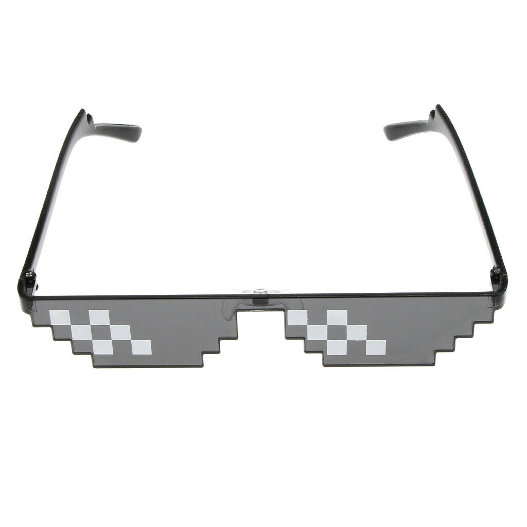 Novelty Party Pixelated Sunglasses Mosaic, Funny Plastic Glasses, Cocktail