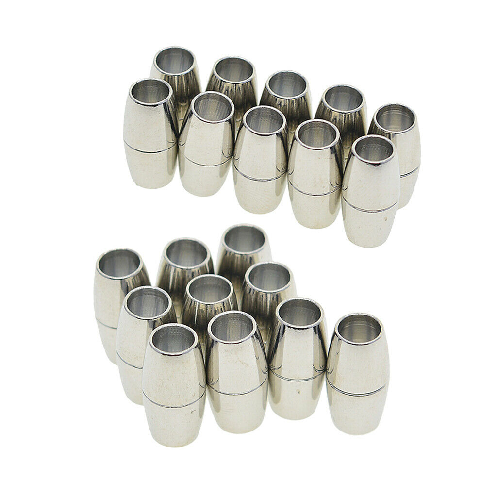20 Set Barrel Magnetic Clasp for Leather Bracelet Kumihimo Findings 4mm 5mm