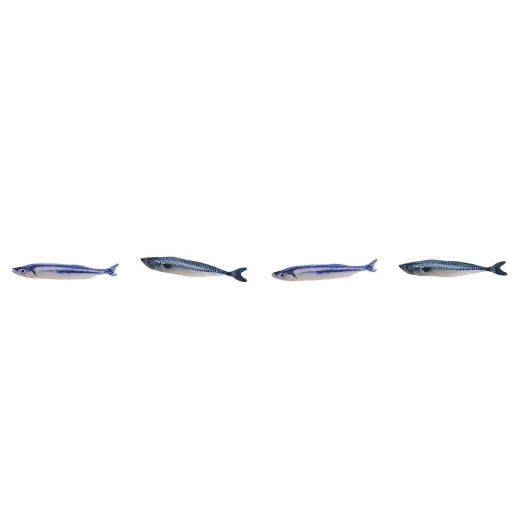 4pcs Kitten Moving Fish Toys 20cm Funny Cat Chew Teeth Cleaning Kicker Toys
