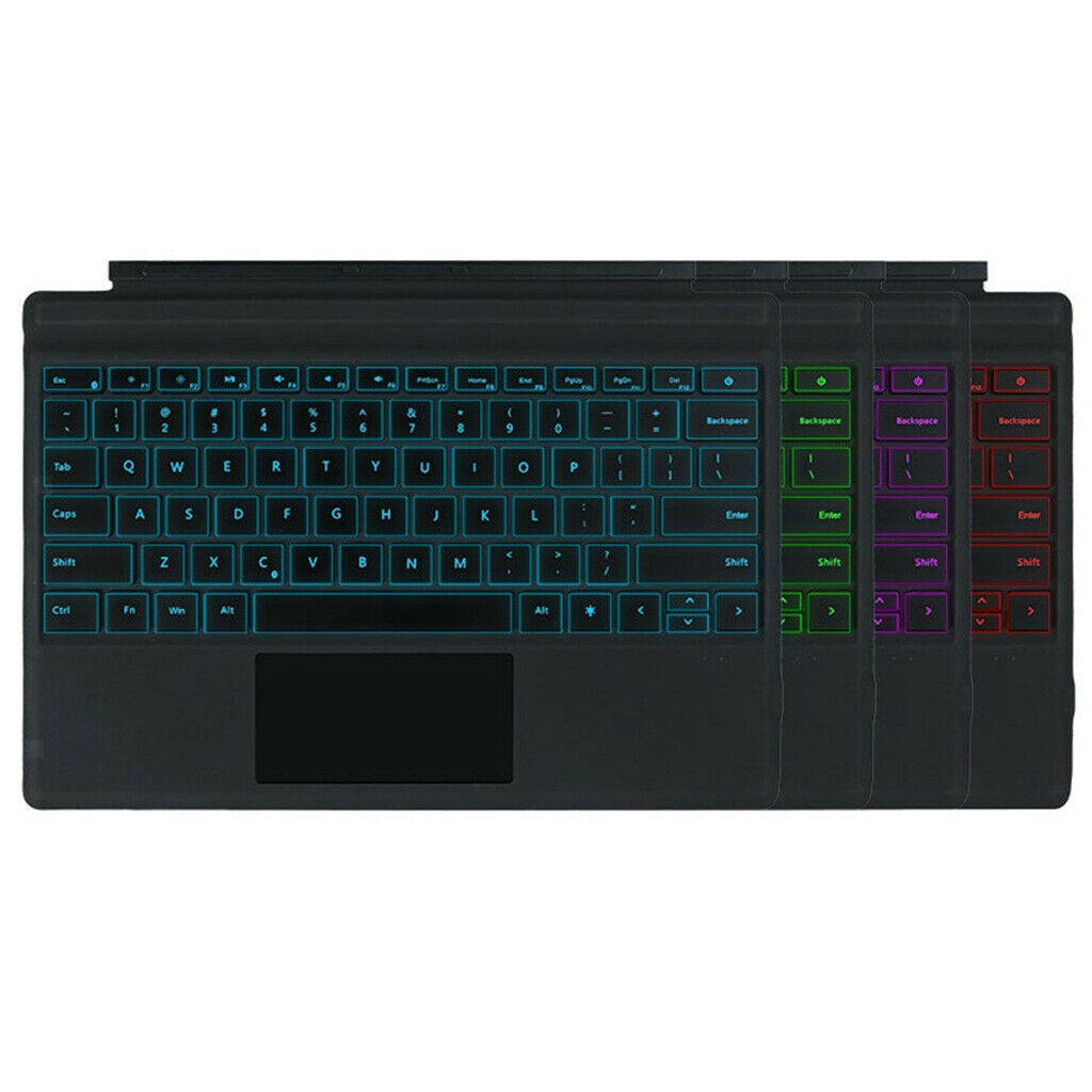 Ultra Thin Wireless 7-Colors LED Backlit Keyboard For Microsoft Surface Go