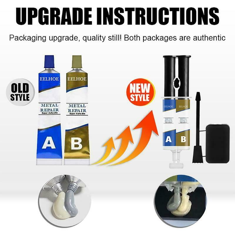 2Pcs A+B Glue Leakage Plugging Welding Glue Super Glue High-efficiency Adhesive