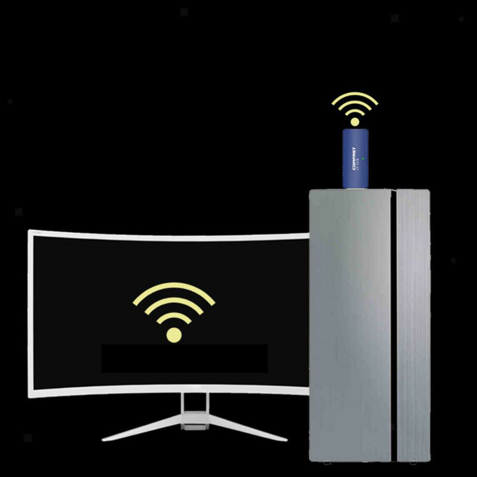 USB WiFi Adapter Wireless Dongle Computer 2.4G/5.8G 1300Mbps for PC Laptop