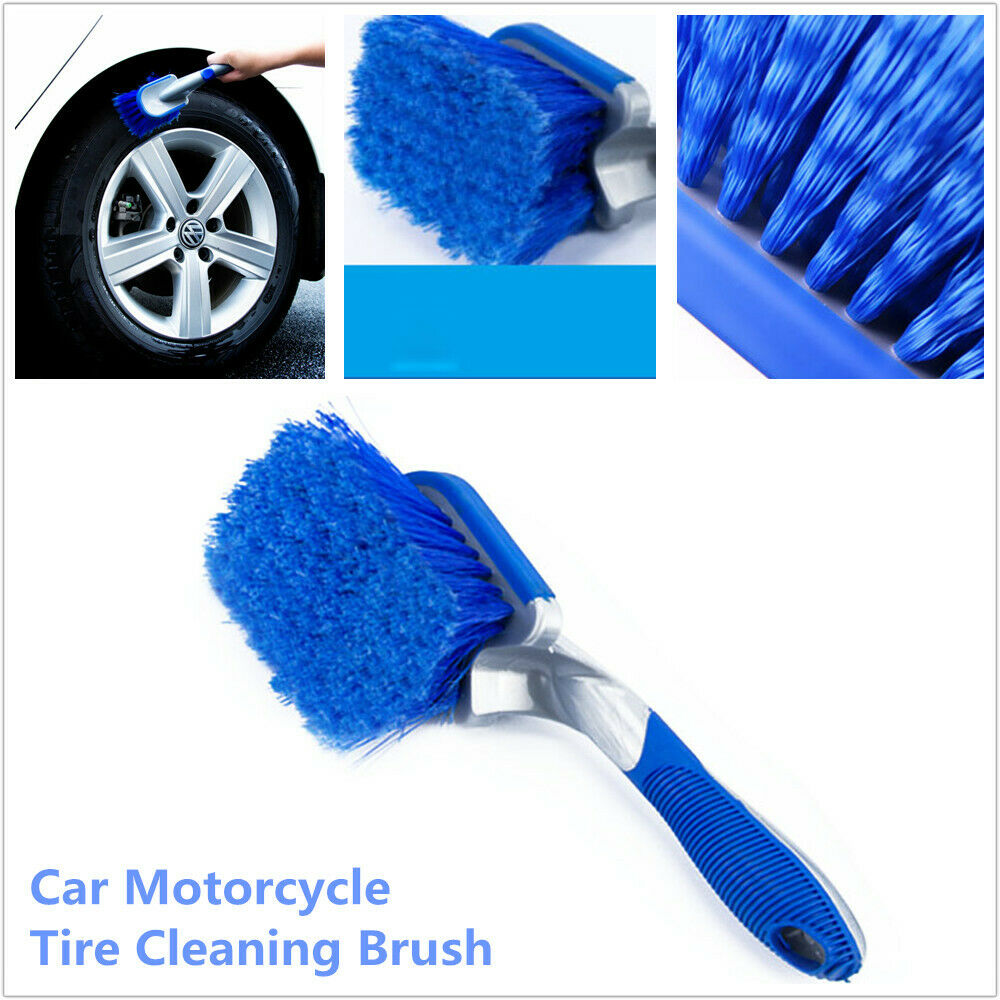 26CM Car Bike Tire Cleaning Brush Bendable Wheel Rims Engine Spoke Chain Washing