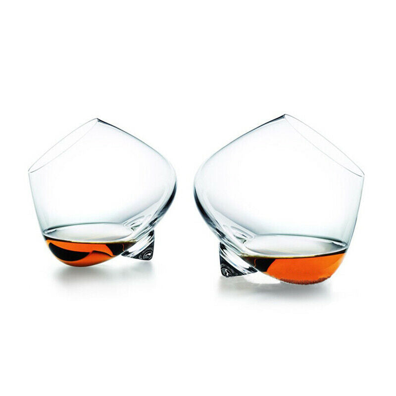 Rotate Tumbler Whiskey Glass Top Belly Cigar Whisky Cocktail Drinking Wine  Rf