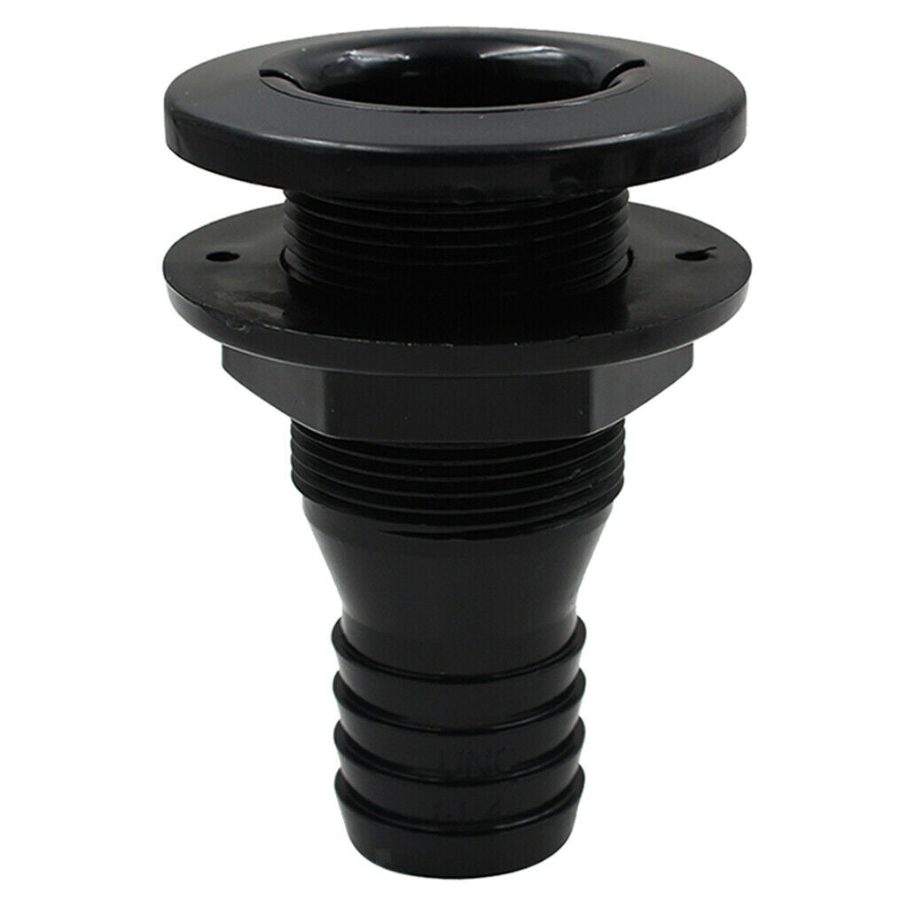 Black 1-1/4'' Marine Thru-Hull Fittings Replacement Yacht Parts for Boat