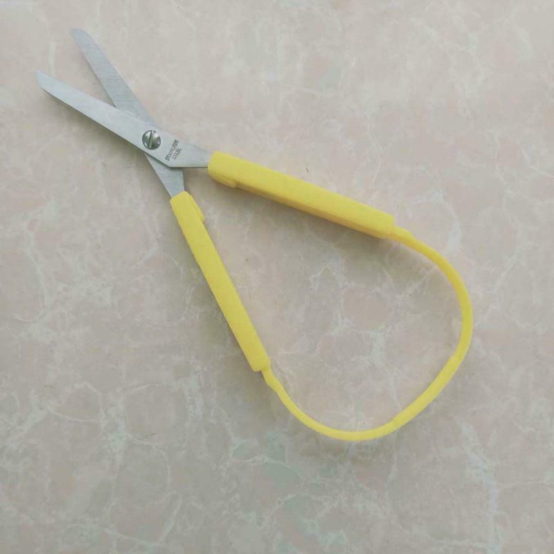 6pcs Colorful Loop Scissors for Kids Easy Grip Self-Opening Scissor Safety Cut
