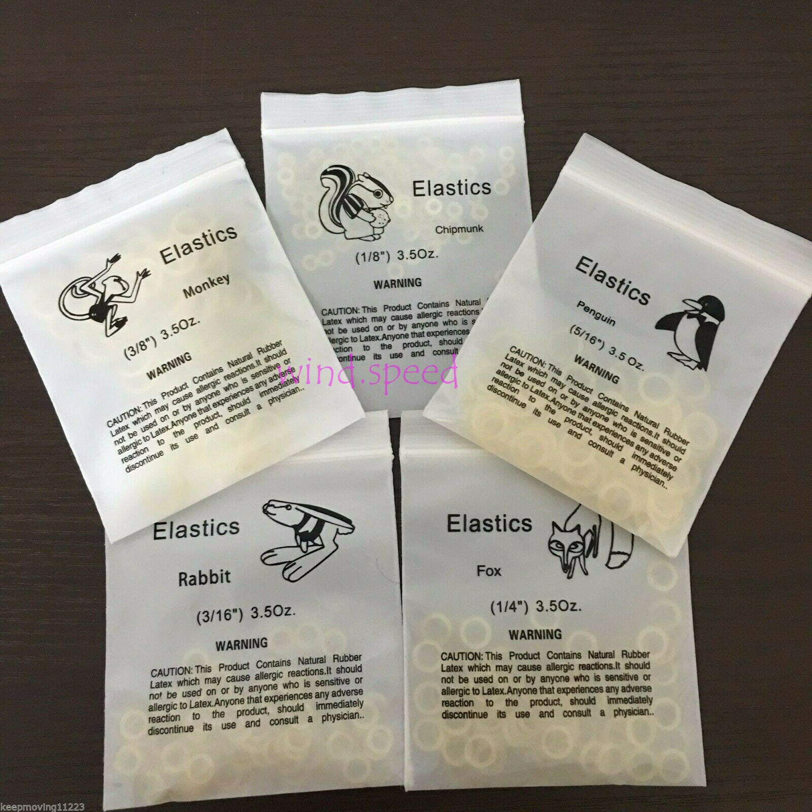 2000Pcs Dental Elastics Band Orthodontic Latex Rubber Bands 20 Sizes / Forces