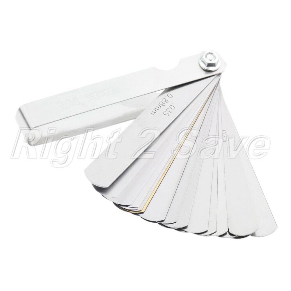 Metalworking Measuring Gage Imperial Metric Combination Feeler Gauge 32 Blades