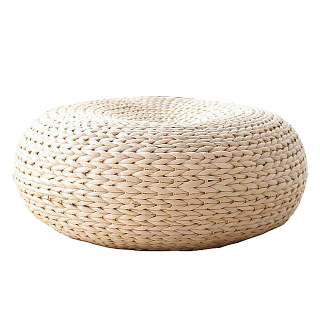 Natural Straw Cushion Floor Mat Handcrafted Yoga Seat Mat for Outdoor Indoor