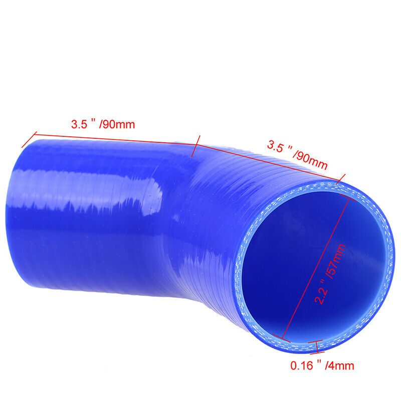 45 Degree Elbow Silicone Coupler Turbo Intake Intercooler Pipe 57mm Inner